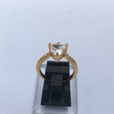 Signature Pear water drop Ring - Zircon Filling
